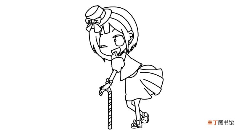 q版小女孩简笔画