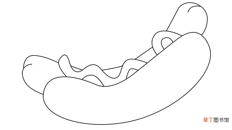 热狗简笔画 热狗怎么画