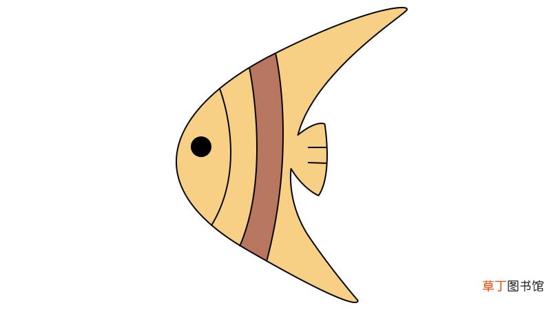 三角鱼简笔画 三角鱼的画法