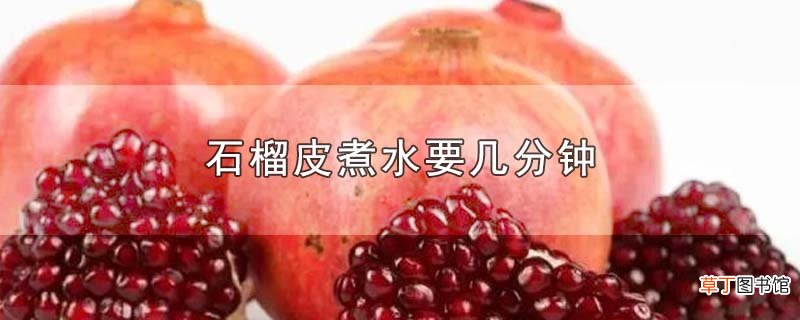 石榴皮煮水要几分钟