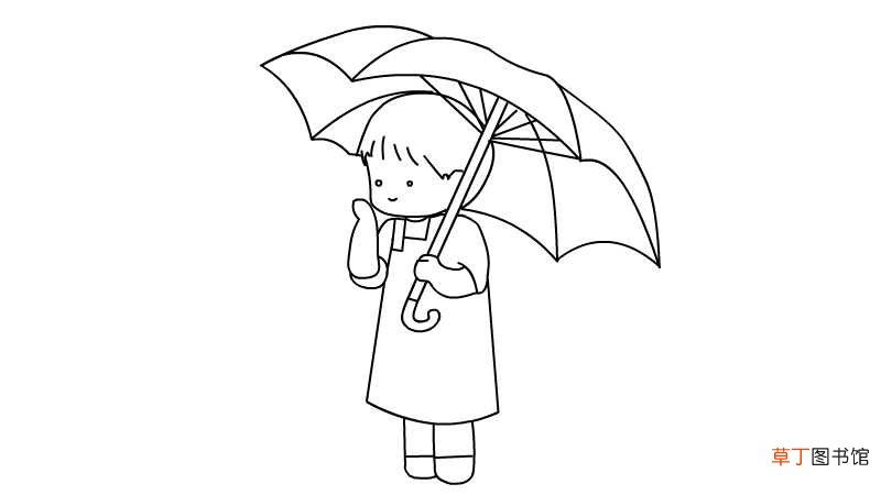 打伞的小孩子简笔画 打伞的小孩子简笔画怎么画