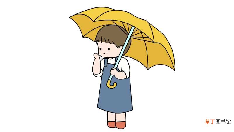 打伞的小孩子简笔画 打伞的小孩子简笔画怎么画