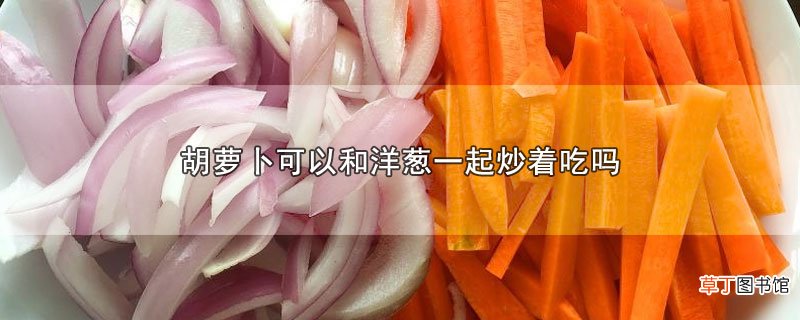 胡萝卜可以和洋葱一起炒着吃吗