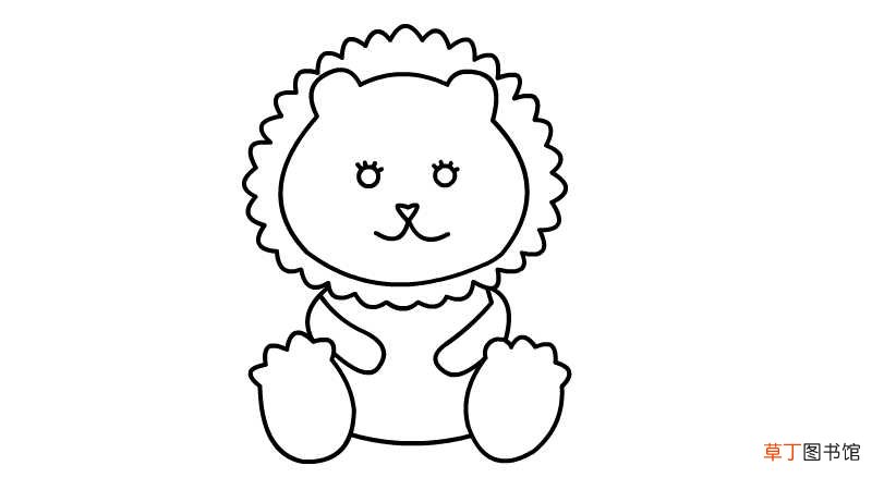 小狮子简笔画 小狮子的画法