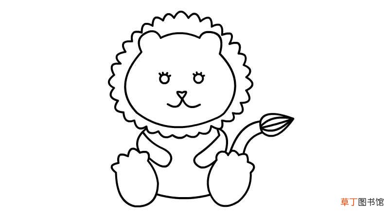 小狮子简笔画 小狮子的画法