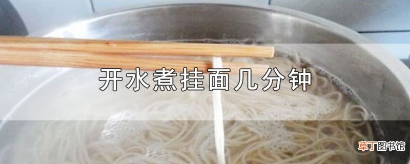 开水煮挂面几分钟