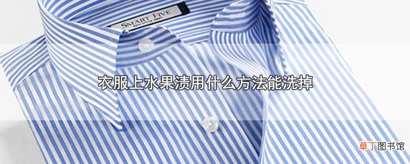 衣服上水果渍用什么方法能洗掉