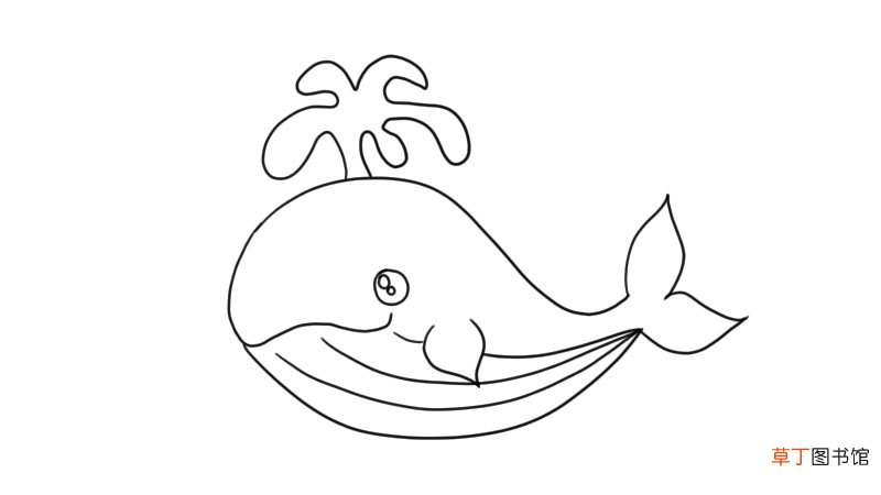 鲸鱼简笔画