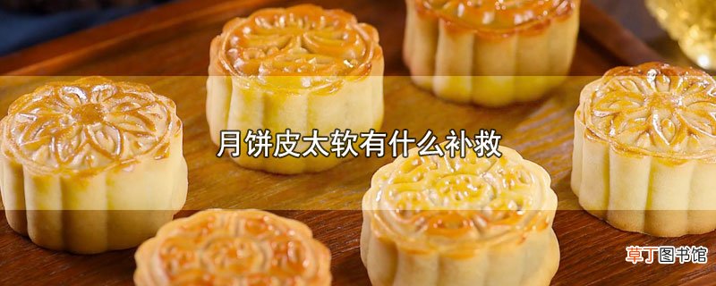月饼皮太软有什么补救