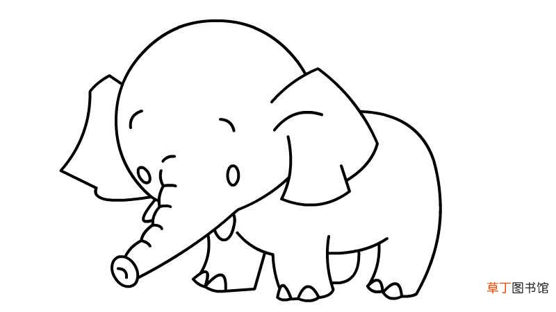 小象简笔画 小象的画法