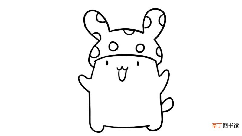 戴帽子的小可爱简笔画