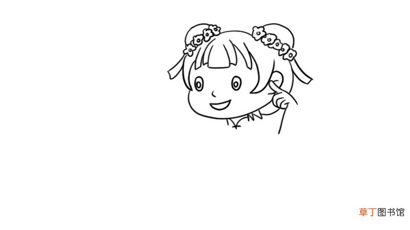 新春放鞭炮的小孩简笔画