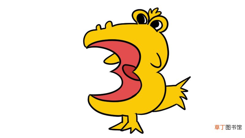 利用数字3画小鸟简笔画教程利用数字3画小鸟简笔画画法