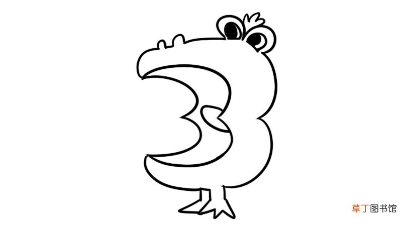 利用数字3画小鸟简笔画教程利用数字3画小鸟简笔画画法
