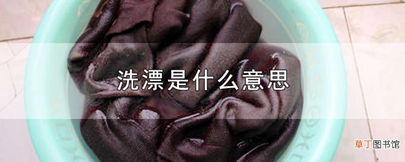 洗漂是什么意思