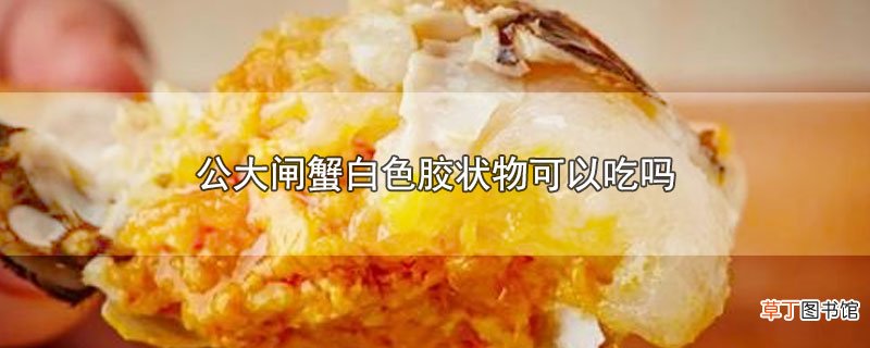 公大闸蟹白色胶状物可以吃吗