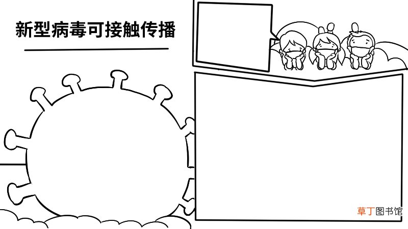 新型病毒可接触传播手抄报内容 新型病毒可接触传播手抄报内容画法