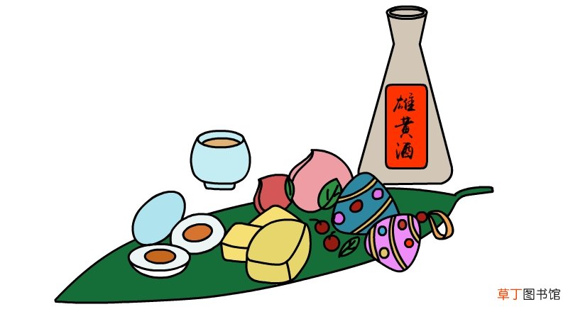 端午节食物简笔画怎么画端午节食物简笔画画法