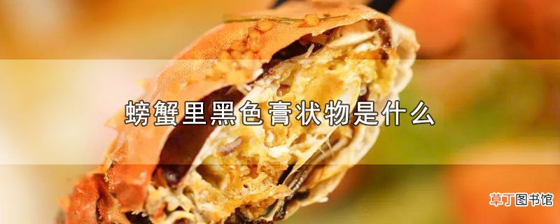 螃蟹里黑色膏状物是什么