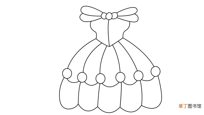 公主裙简笔画