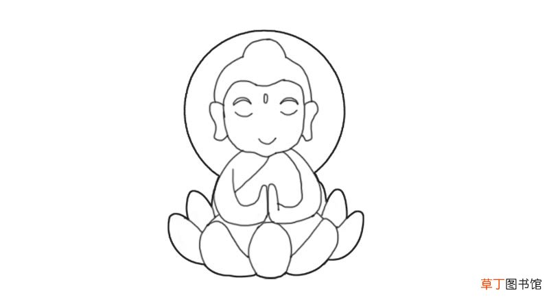 大佛简笔画怎么画大佛简笔画画法