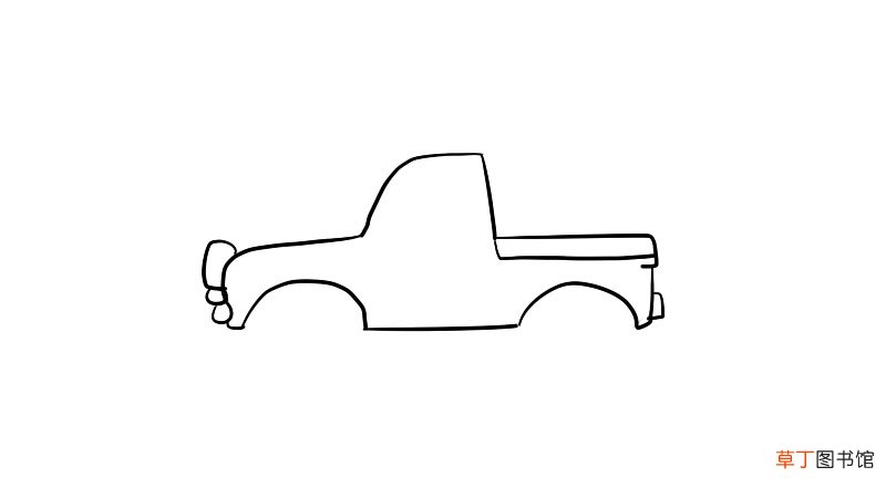 皮卡车简笔画