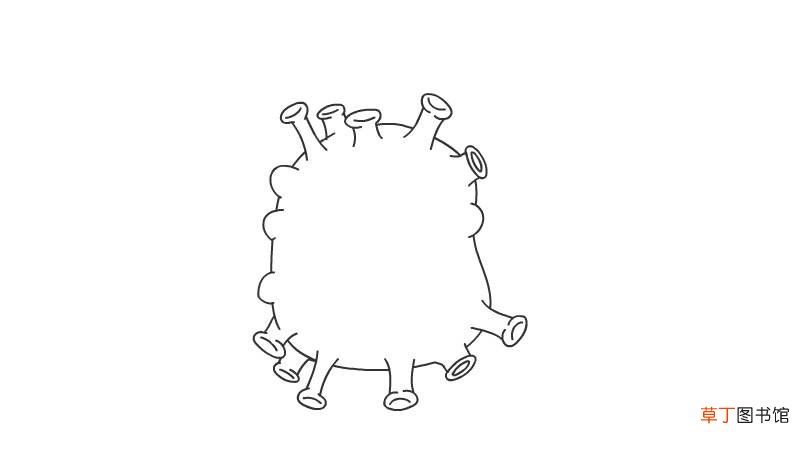 怎么画冠状病毒简笔画