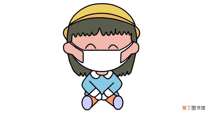 戴口罩的小孩简笔画 戴口罩的小孩简笔画步骤