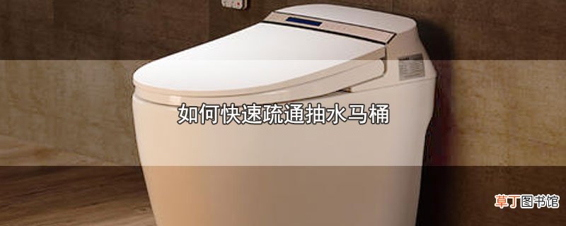 怎么快速疏通抽水马桶