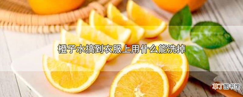 橙子水搞到衣服上用什么能洗掉