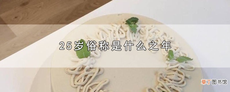 25岁俗称是什么之年
