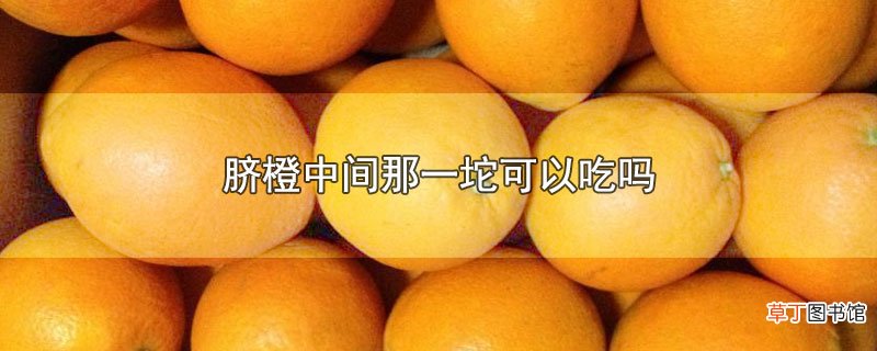 脐橙中间那一坨可以吃吗