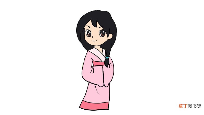 古代美女简笔画 古代美女的画法