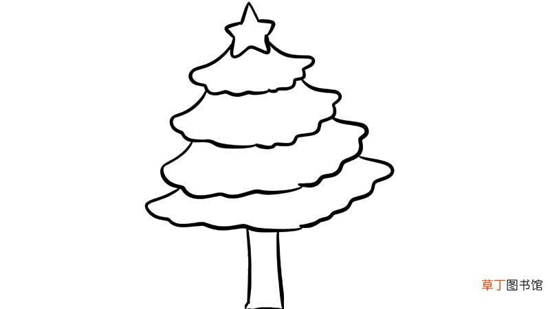 圣诞树简笔画画法步骤 圣诞树简笔画