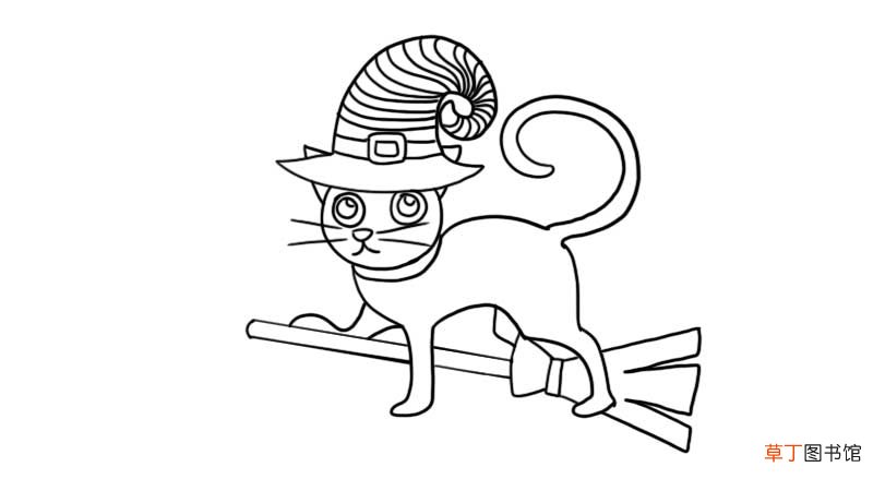 魔法猫咪简笔画