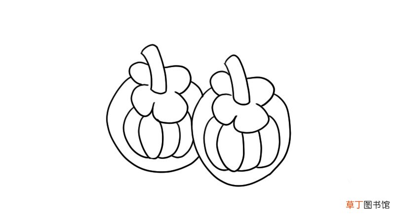 山竹简笔画 山竹简笔画步骤