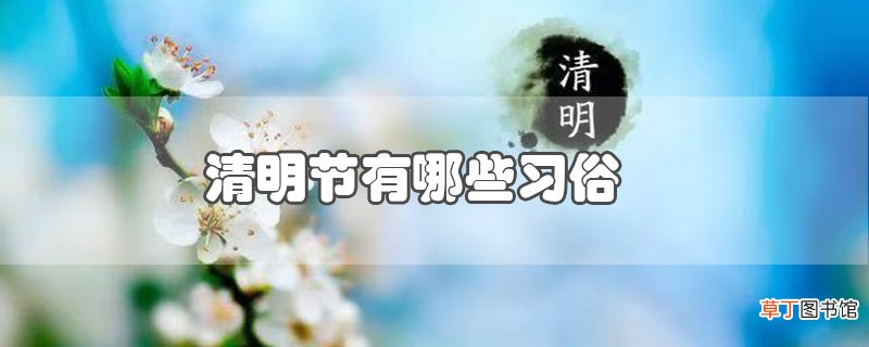 清明节有哪些习俗