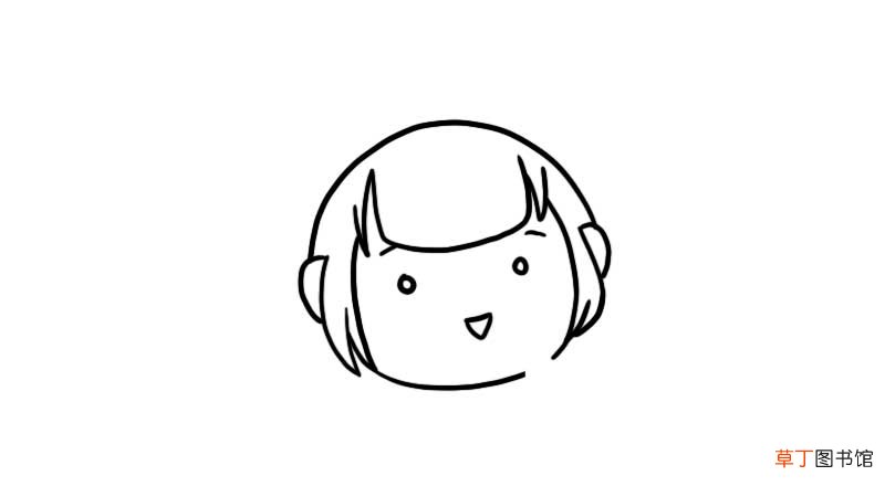 可爱小女孩头像简笔画