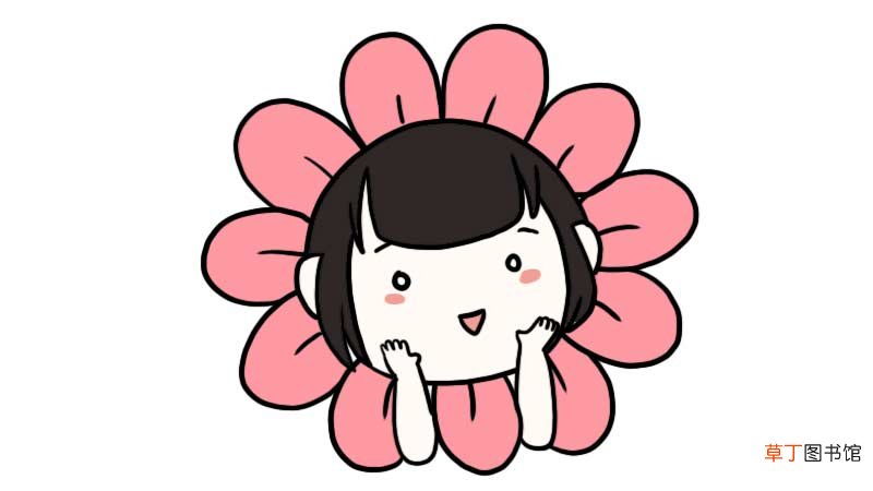 可爱小女孩头像简笔画