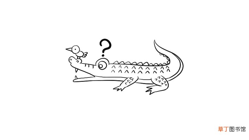 爬行动物鳄鱼简笔画 爬行动物鳄鱼简笔画怎么画