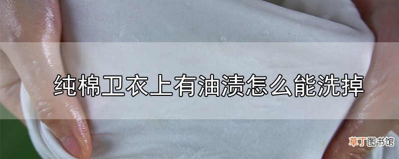 纯棉卫衣上有油渍怎么能洗掉