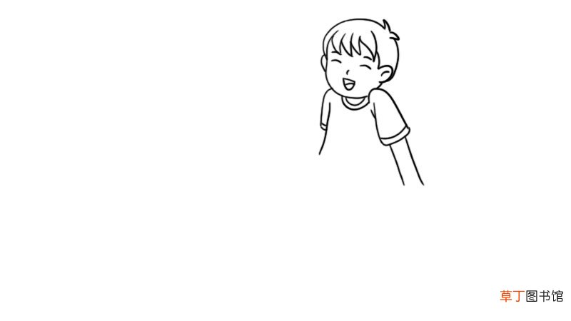 清明节小孩踏青简笔画