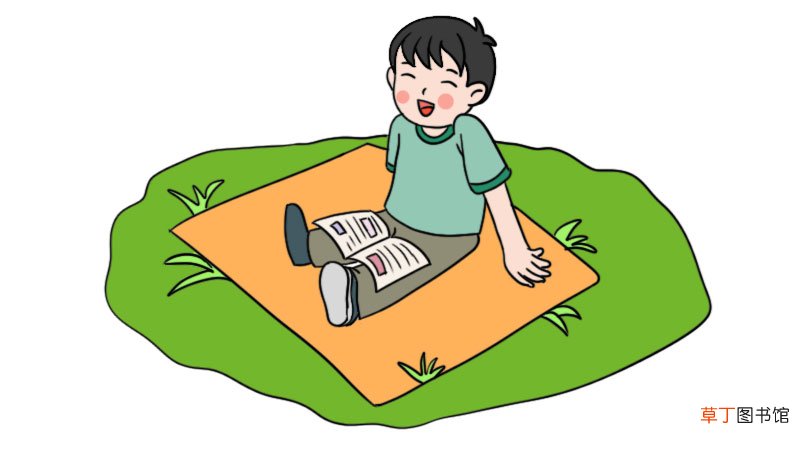 清明节小孩踏青简笔画