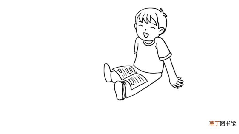 清明节小孩踏青简笔画