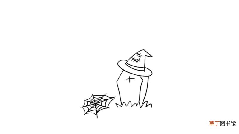 墓碑巫帽简笔画