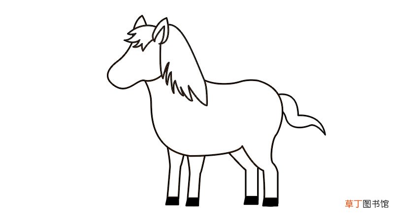 小马简笔画的画法小马简笔画教程