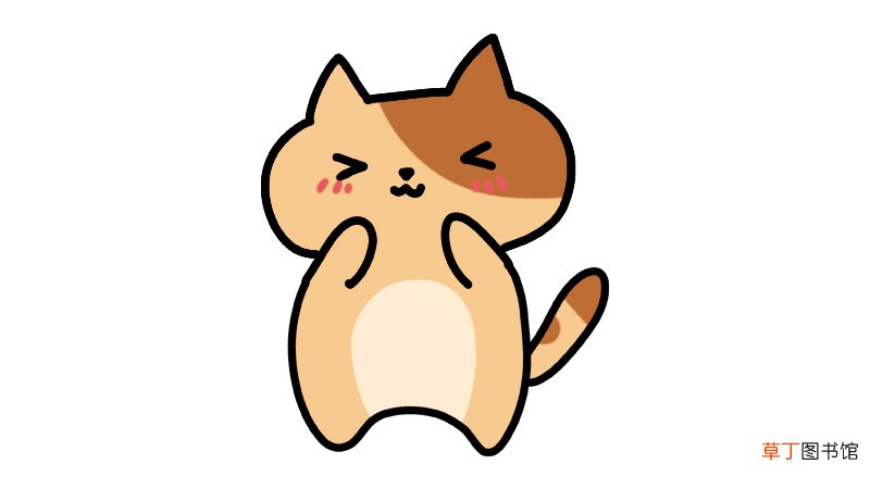 小花猫简笔画画法小花猫简笔画步骤