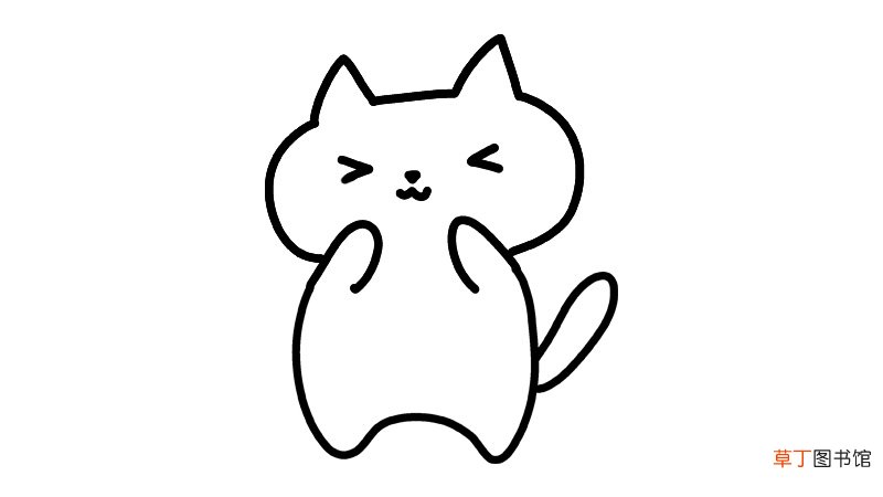 小花猫简笔画画法小花猫简笔画步骤