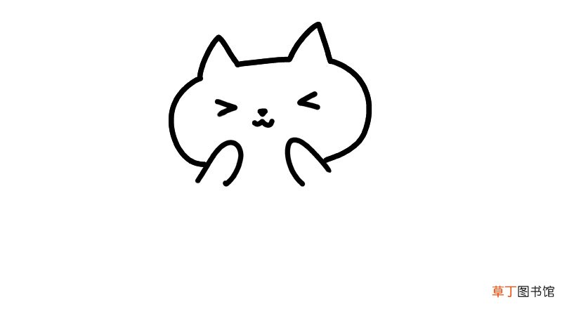 小花猫简笔画画法小花猫简笔画步骤