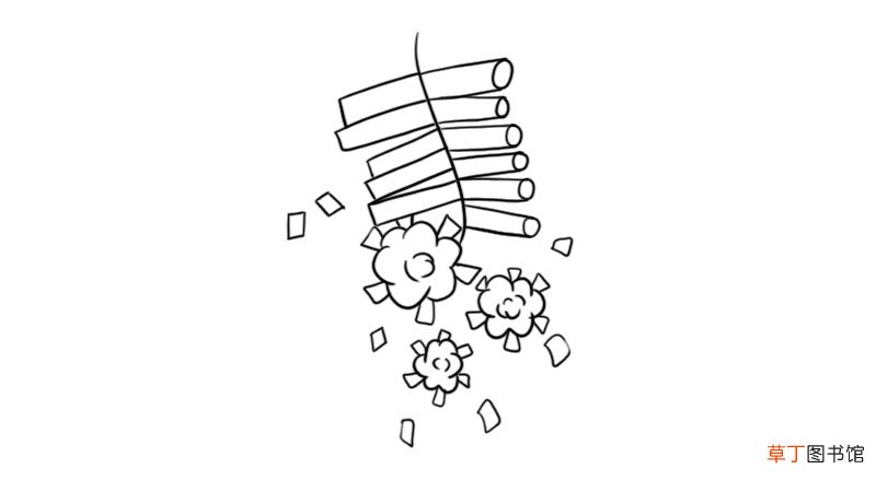 春节喜庆鞭炮简笔画